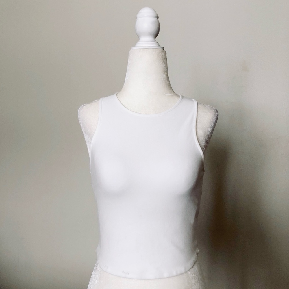 Forever21 white cutout crop top